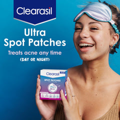 Clearasil open sheet with several patches visible, ready for application benefit