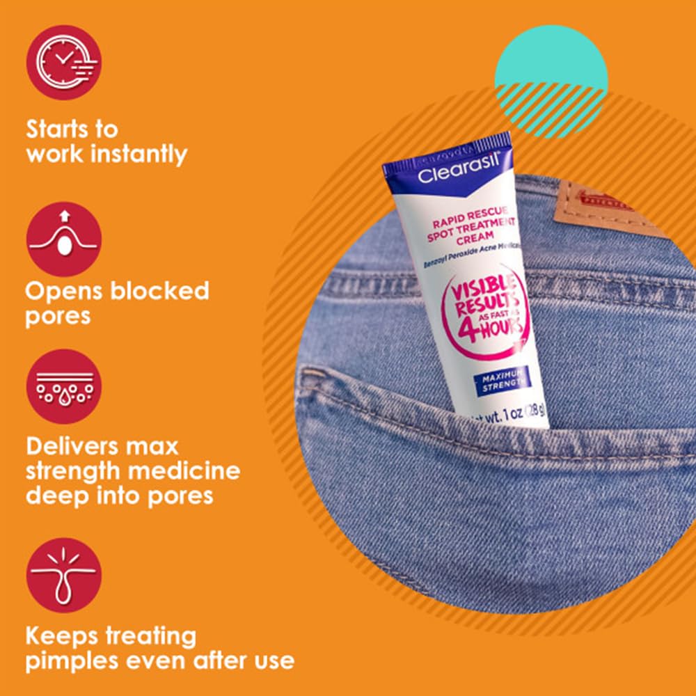 Clearasil held in hand to show 25ml travel-friendly size and convenience