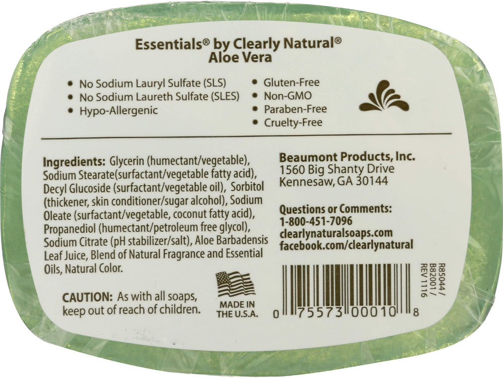 Clearly Natural 4 oz bar next to a coin showing compact size and portability