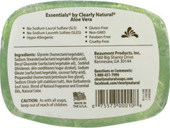 Clearly Natural 4 oz bar next to a coin showing compact size and portability