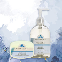 Clearly Natural glycerine texture and lather highlighting gentle cleansing