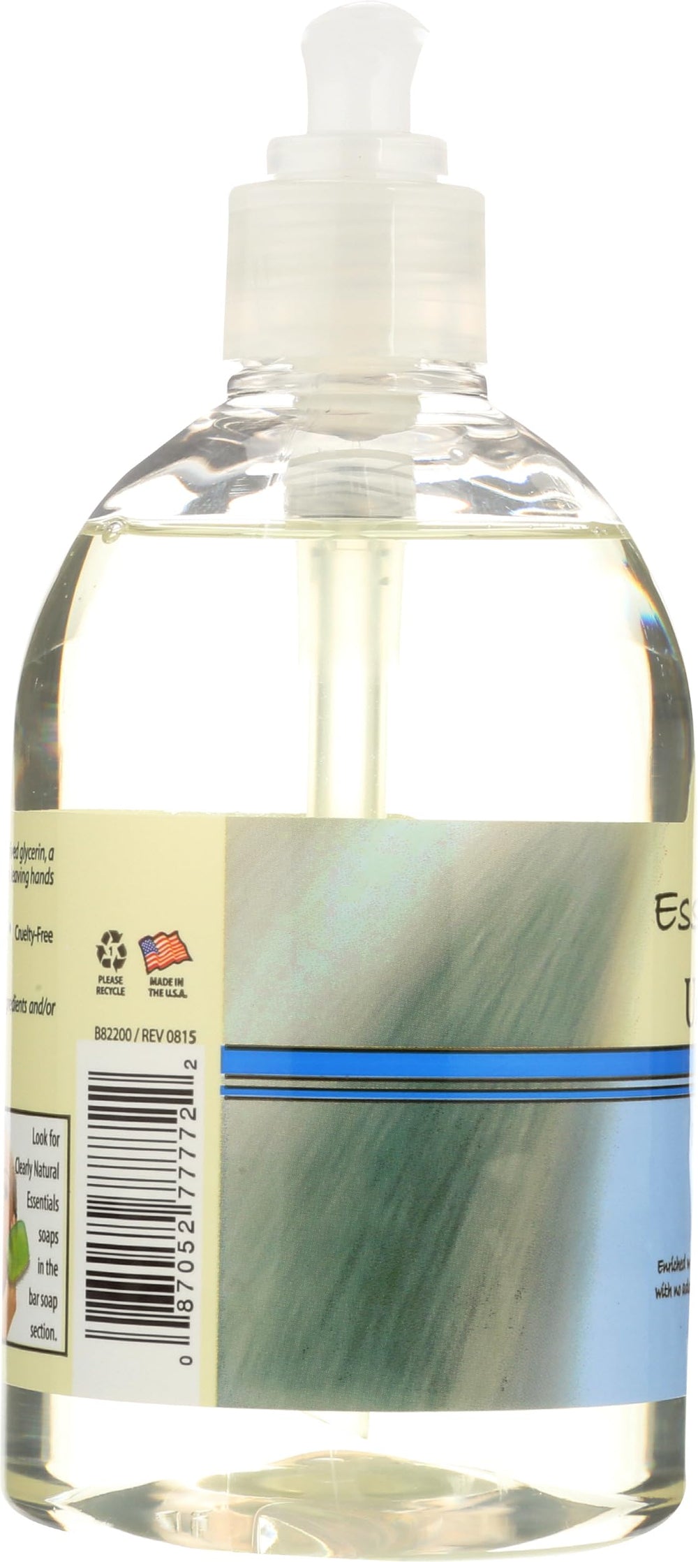Clearly Natural ingredients label for clear ingredient transparency