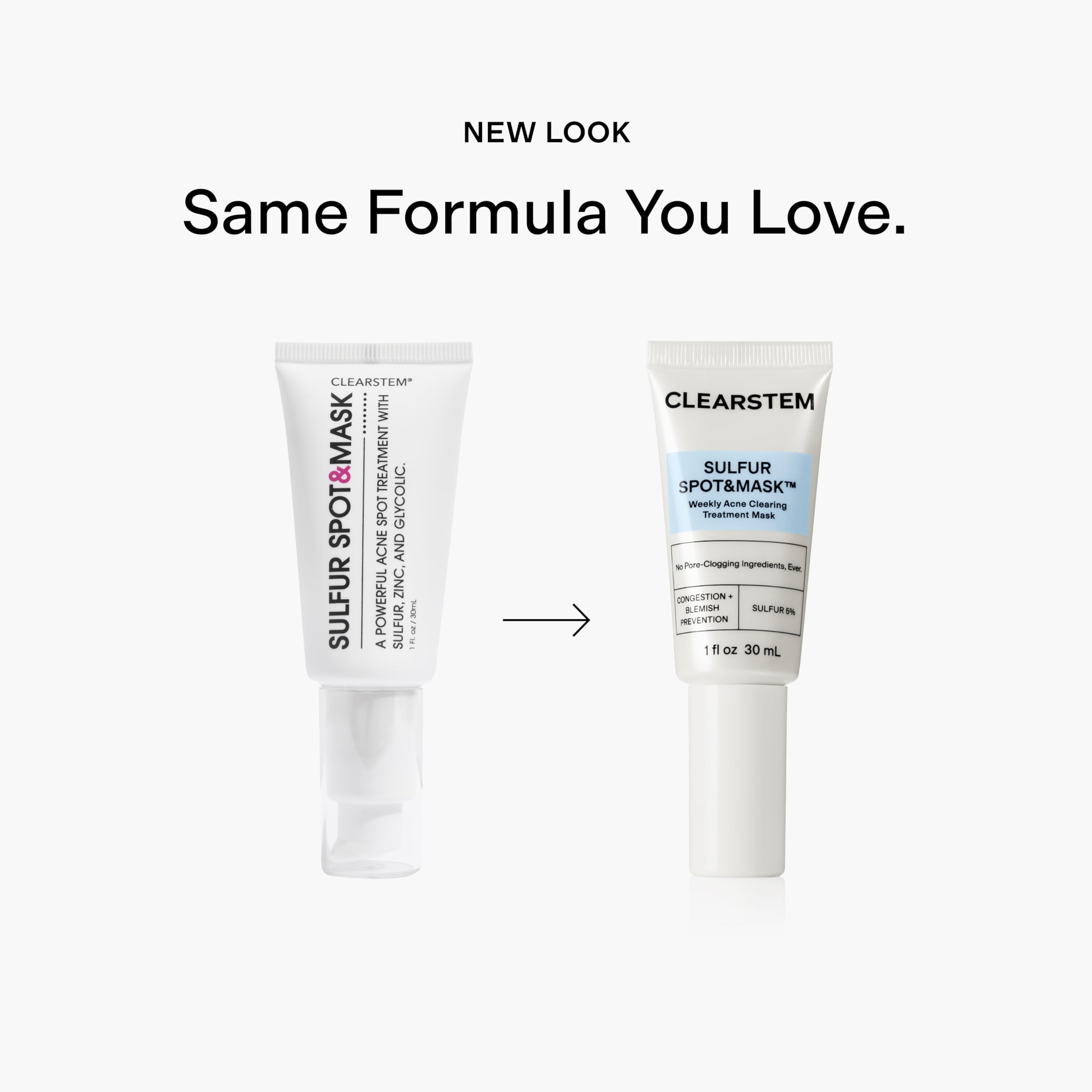 CLEARSTEM before and after skin texture improvement visual example