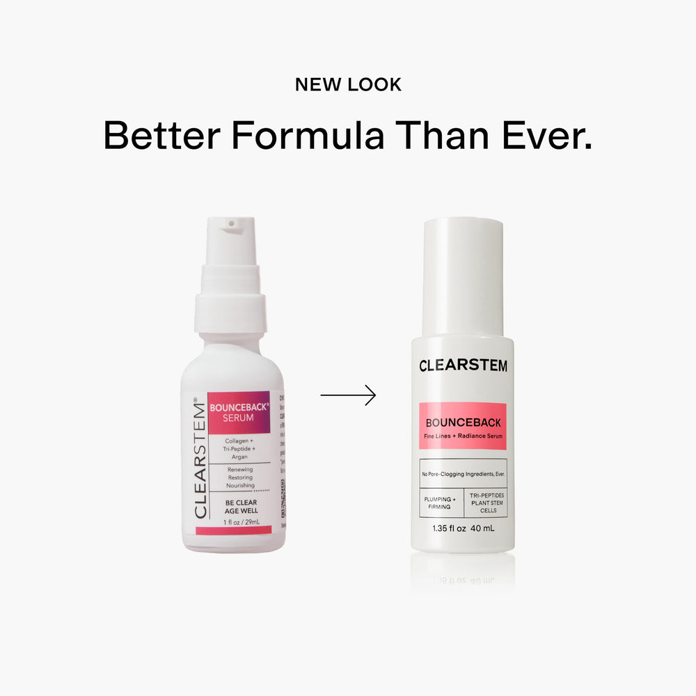CLEARSTEM on bathroom shelf in lifestyle shot suggesting daily ritual and glow