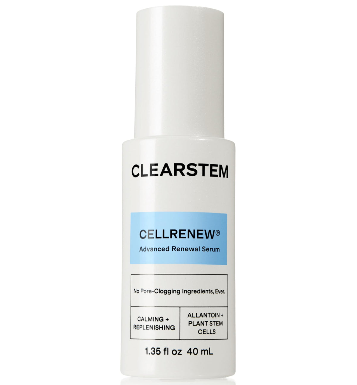 CLEARSTEM front bottle showing label and product benefit