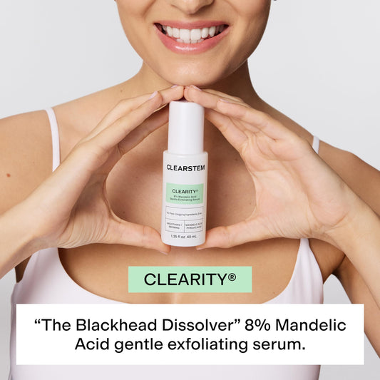 CLEARSTEM serum droplet texture close-up illustrating smooth absorption benefit