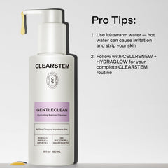 CLEARSTEM before and after removing waterproof makeup effectively