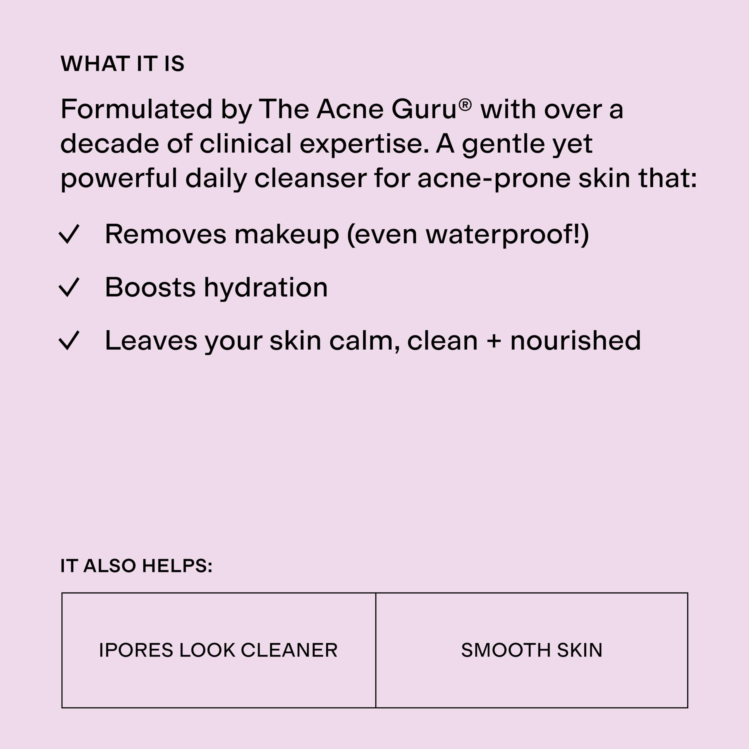 CLEARSTEM creamy texture close-up demonstrates gentle lather