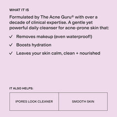 CLEARSTEM creamy texture close-up demonstrates gentle lather