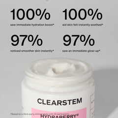 CLEARSTEM finger applying mask demonstrating easy spreadability and barrier support