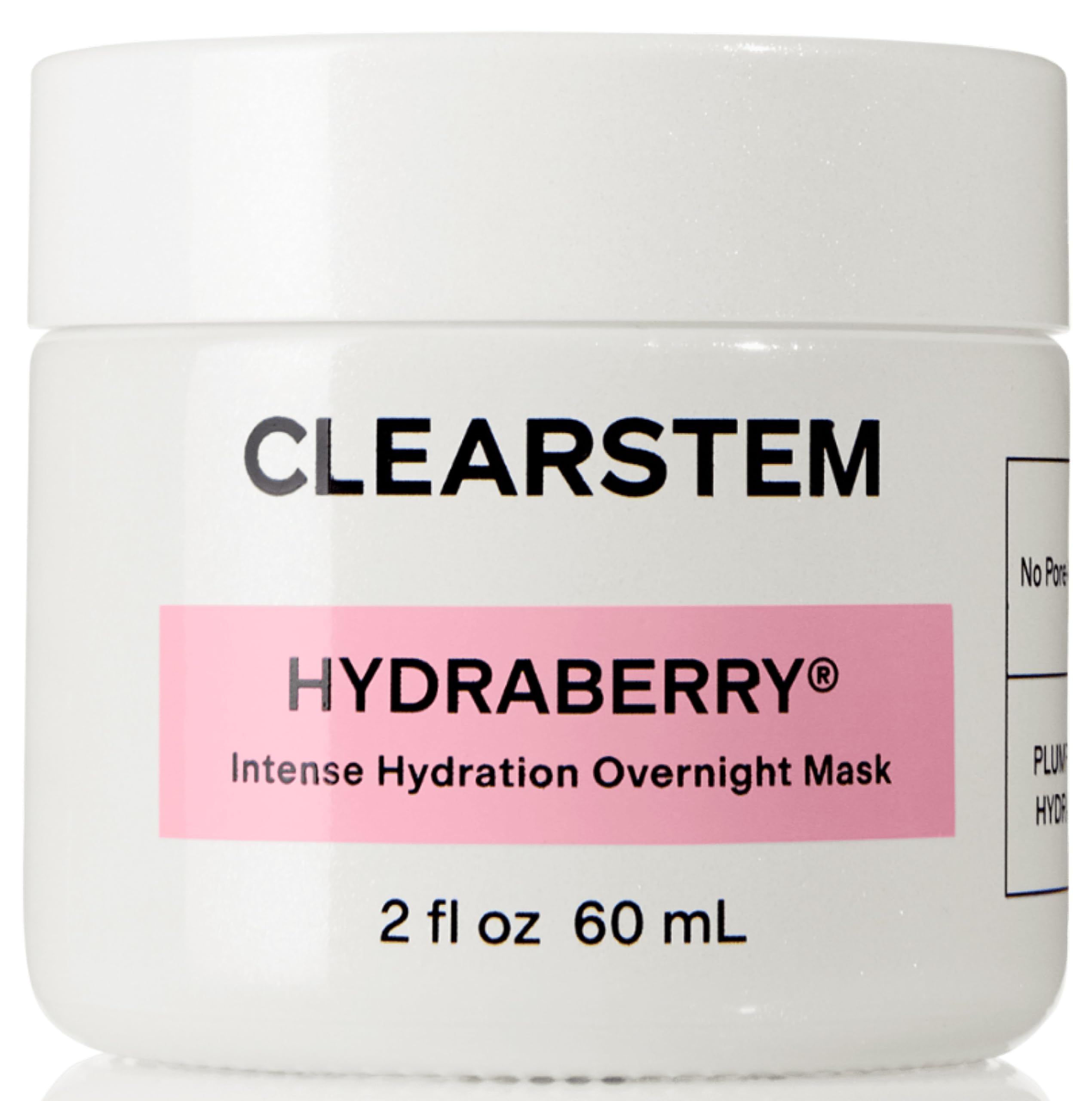 CLEARSTEM jar front view showing product and calming hydration benefits