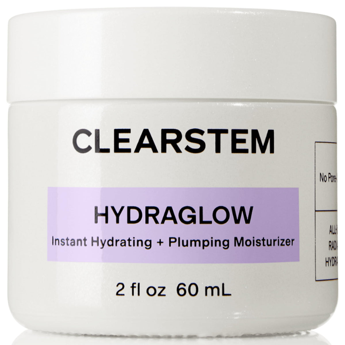 CLEARSTEM front view of HYDRAGLOW tube showing clean packaging and usage benefit
