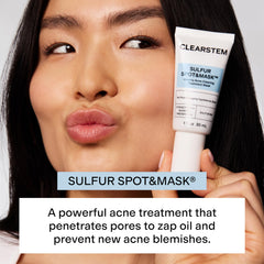 CLEARSTEM close-up of mask texture highlighting smooth clay consistency