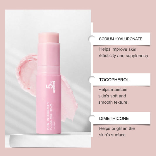 CleJoy balm stick twisted up to reveal solid balm tip for easy application