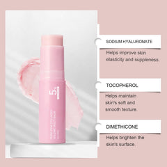 CleJoy balm stick twisted up to reveal solid balm tip for easy application