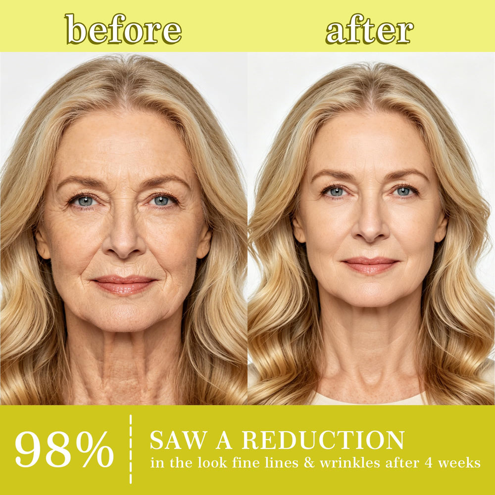 CLERVUN product applied on skin before and after, suggests visible texture improvement