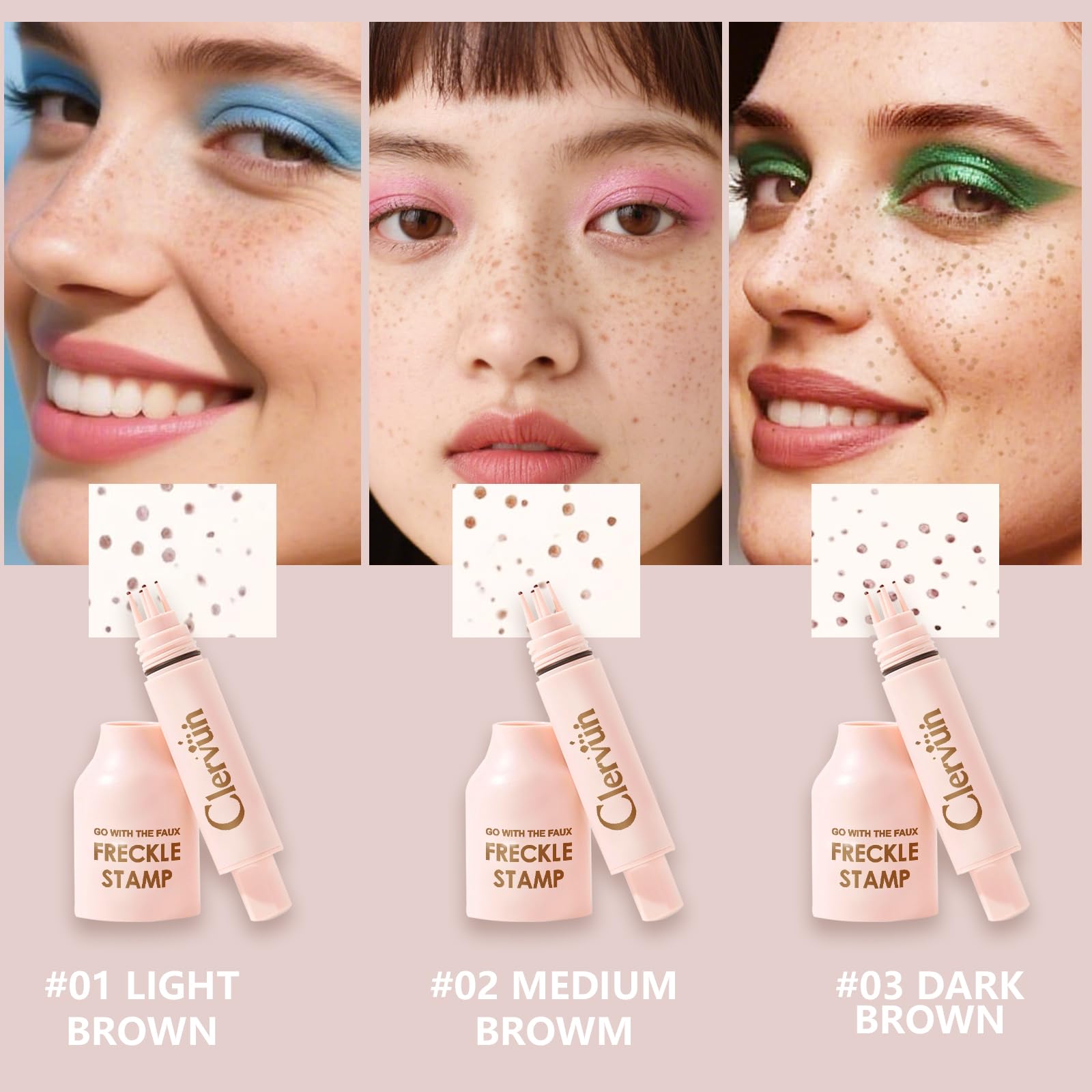 CLERVUN freckle stamp lifestyle beach look demonstrating waterproof wear advantage