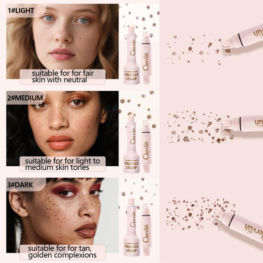 CLERVUN freckle stamp top silicone stamp head close-up for realistic clustered freckles