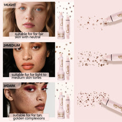 CLERVUN freckle stamp top silicone stamp head close-up for realistic clustered freckles