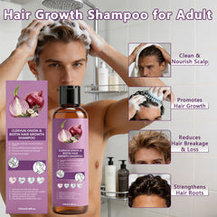 CLERVUN shampoo lather on hands, showing gentle cleansing and rich foam