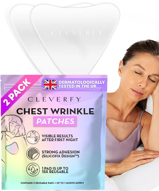 CLEVERFY front packaging showing two V-shaped chest pads and benefits
