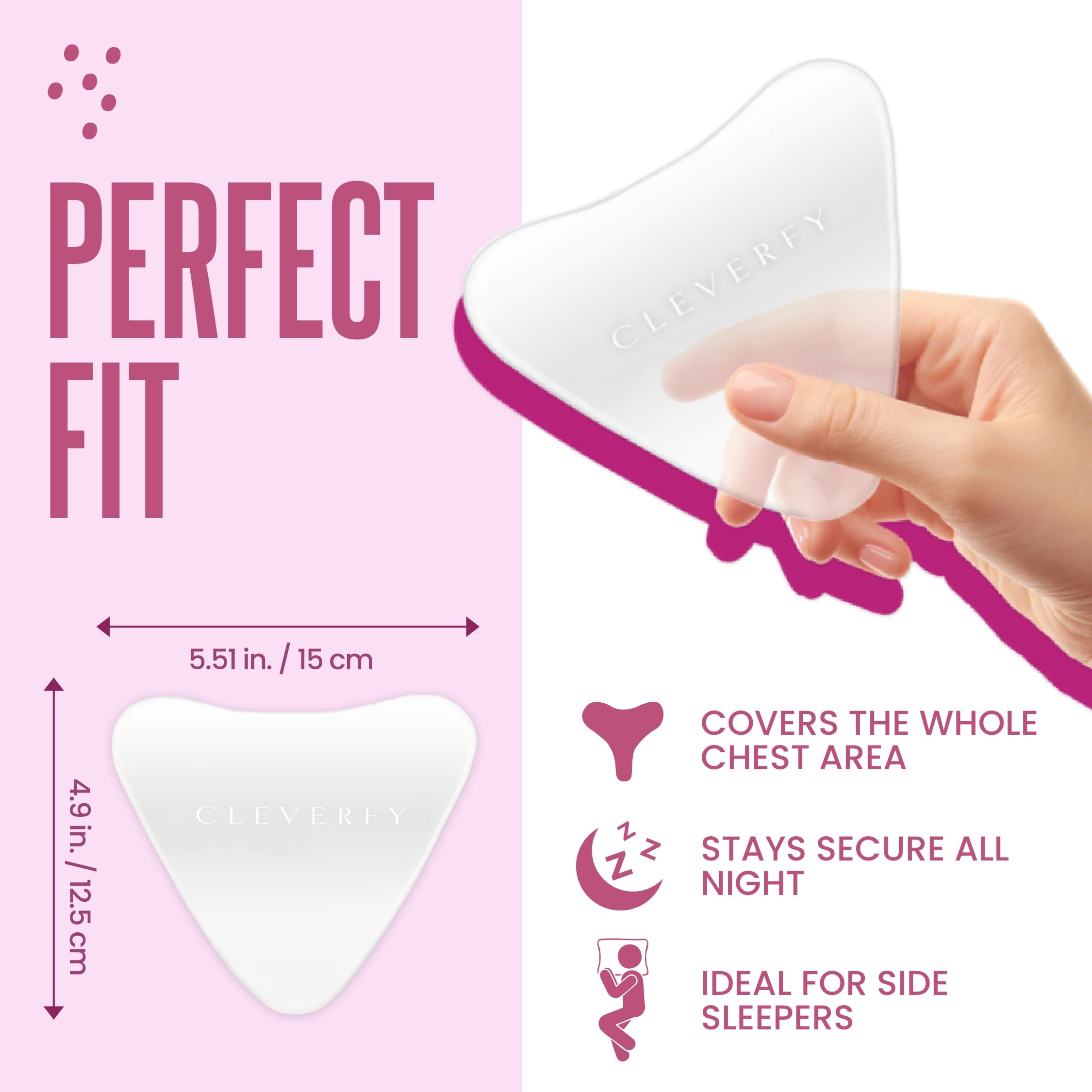 CLEVERFY pads on pillow in bedroom setting showing overnight wear benefit