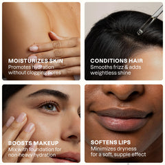 Cliganic argan oil applied to hair ends adding smooth shine and control