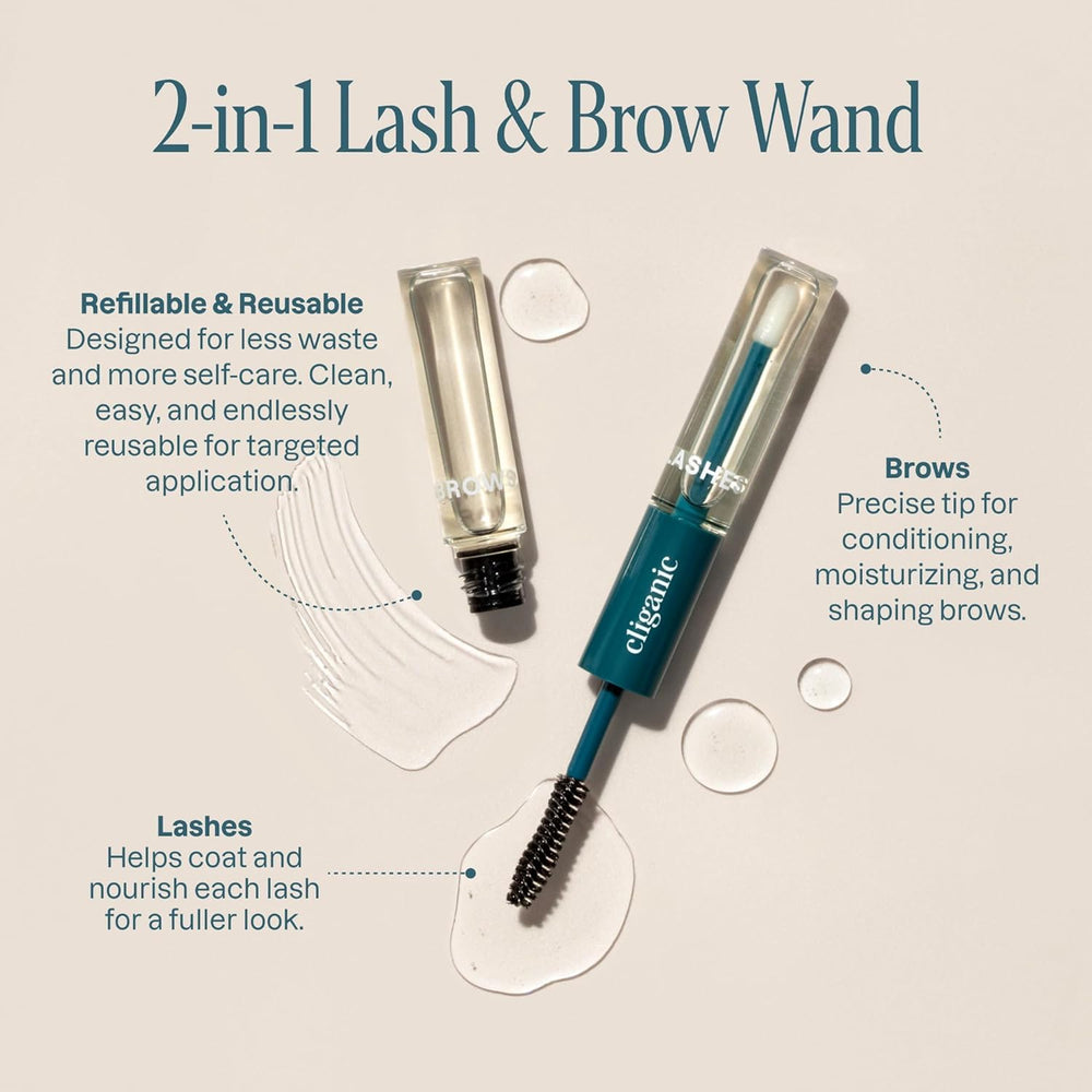 Cliganic eyelash kit components arranged to show ease of precise application