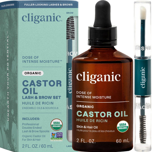 Cliganic front bottle showing clean organic packaging and purity benefit