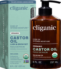 Cliganic castor oil front packaging showing organic label benefit