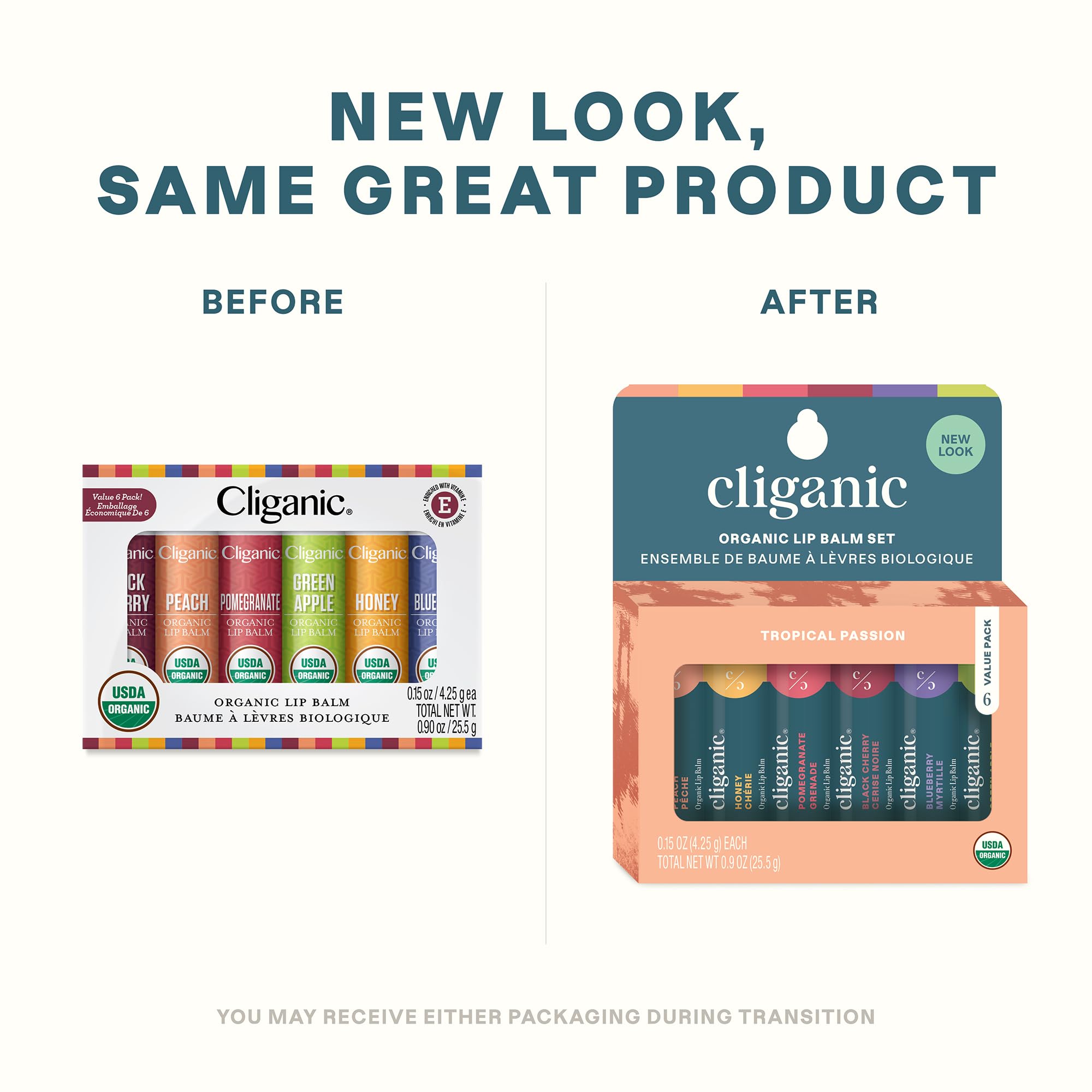 Cliganic close-up of tube cap and label, displays organic certification and clear ingredient info