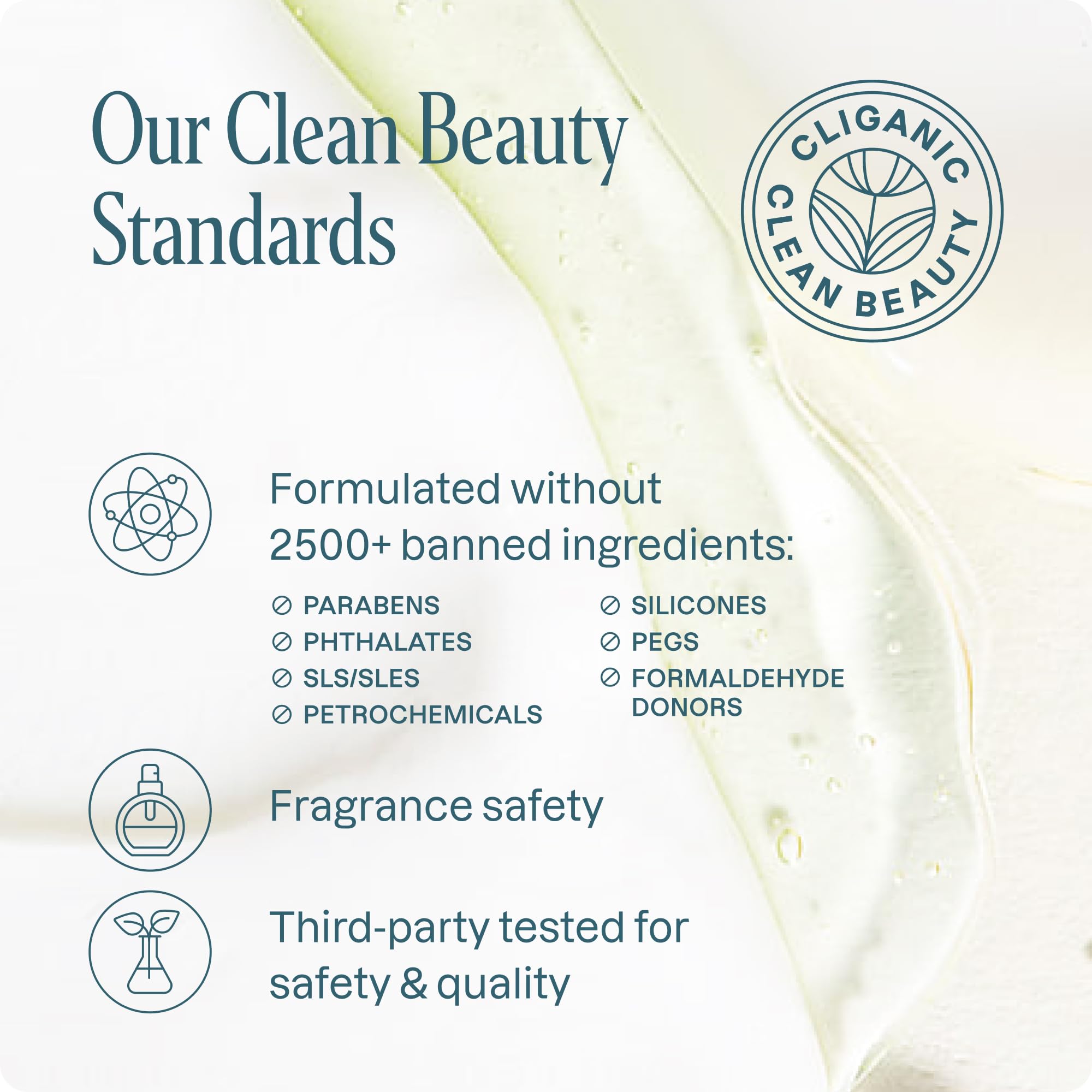 Cliganic gel lather and rinse demonstration showing effective cleansing without dryness
