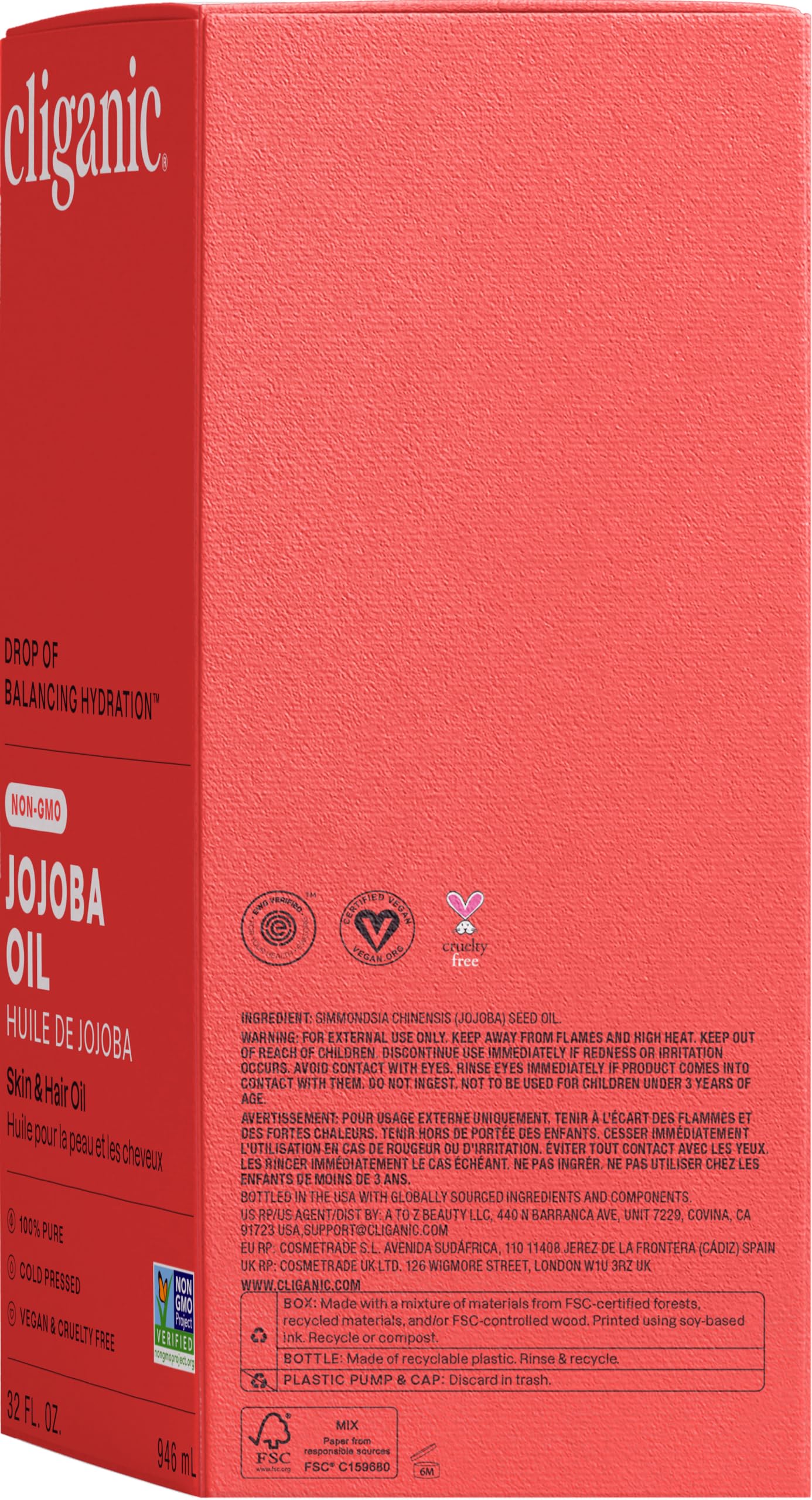 Cliganic jojoba oil applied to beard highlighting softening and grooming benefit