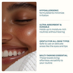 Cliganic towel removing makeup demonstrating effective cleansing benefit