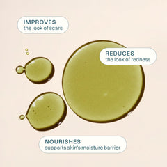 Cliganic tamanu oil drop on skin demonstrating smooth texture and easy absorption