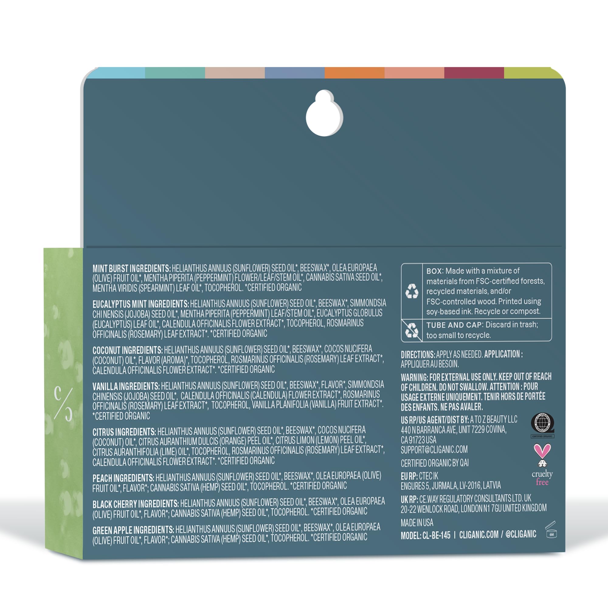Cliganic tube close-up texture demonstrating smooth moisturizing application