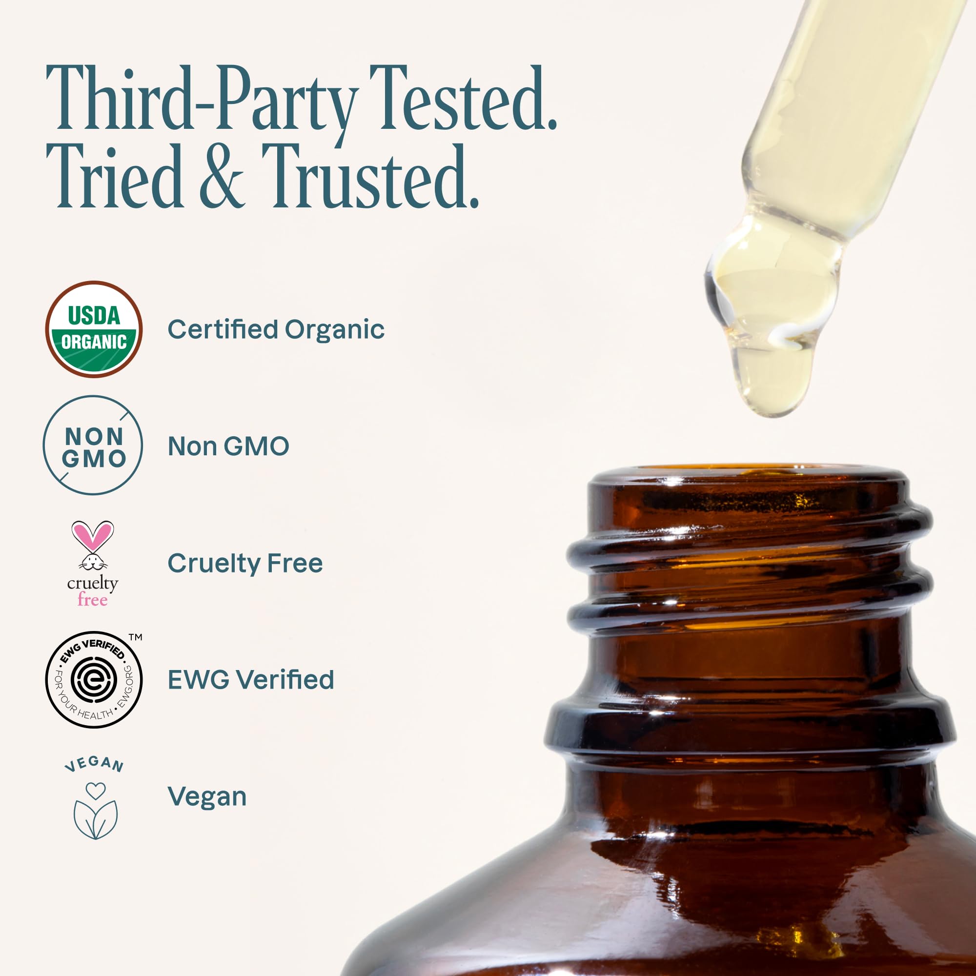 Cliganic oil massaged into cuticles to soften and hydrate nails