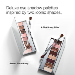 Clinique palette open displaying eight shades and mirror for versatile looks