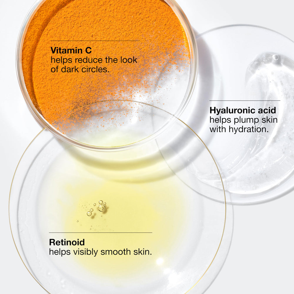 Clinique applying serum to inner eye corner — precision targeting reduces darkness
