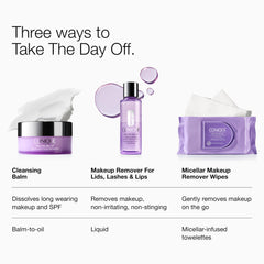 Clinique bottle staged on bathroom counter for effortless nightly routine