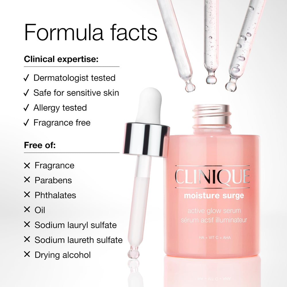 Clinique bottle next to moisturizer in lifestyle scene showing daily routine compatibility