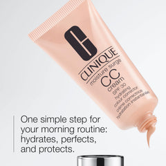 Clinique CC Cream applied to hand to show coverage and immediate color-correcting effect