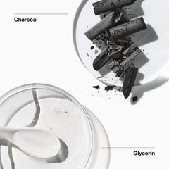 Clinique charcoal face wash foaming in hand demonstrates gentle lathering benefit