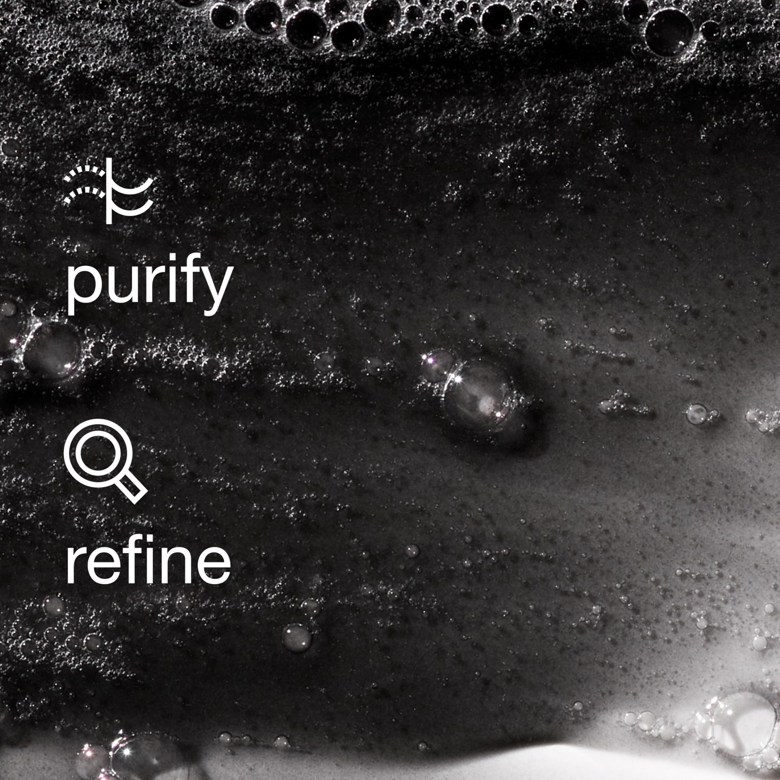 Clinique charcoal label close-up shows ingredient claims and safety-focused benefit