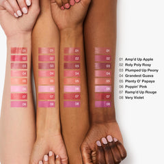 Clinique Chubby Cream Blush swatches on skin showing buildable color range