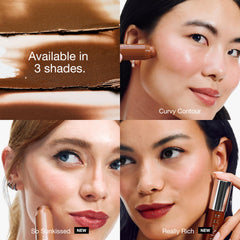 Clinique Chubby Stick applied to cheek showing natural sculpting effect