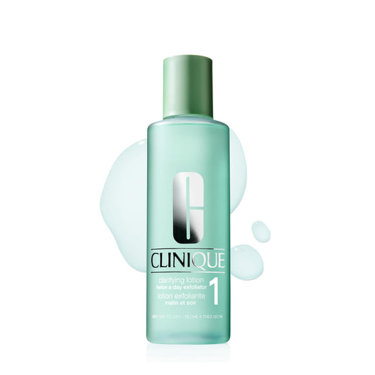 Clinique Clarifying Lotion 1 front bottle showing clean packaging and gentle formula