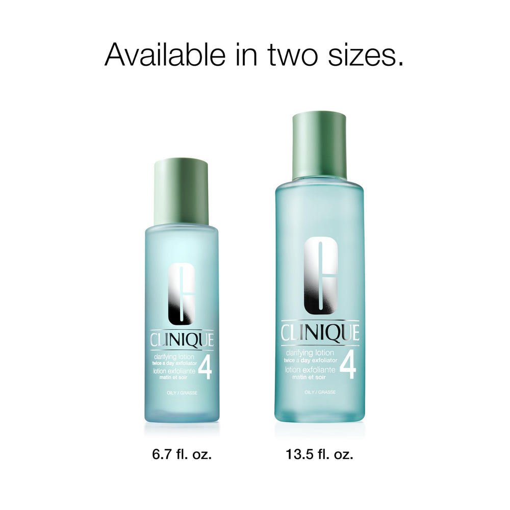 Clinique Clarifying Lotion 4 on bathroom counter in lifestyle scene to show daily routine fit