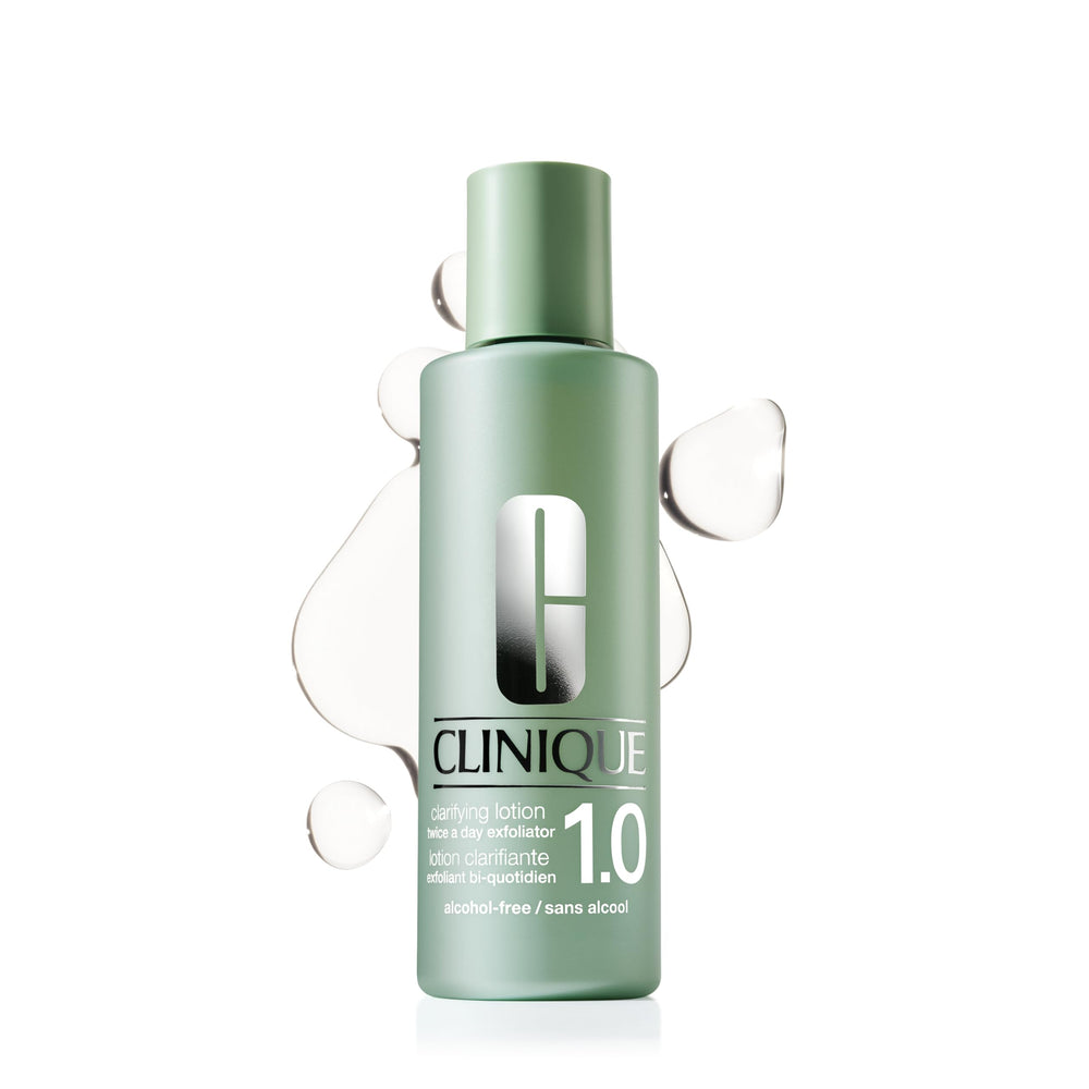 Clinique Clarifying Lotion front bottle showing gentle formula benefit
