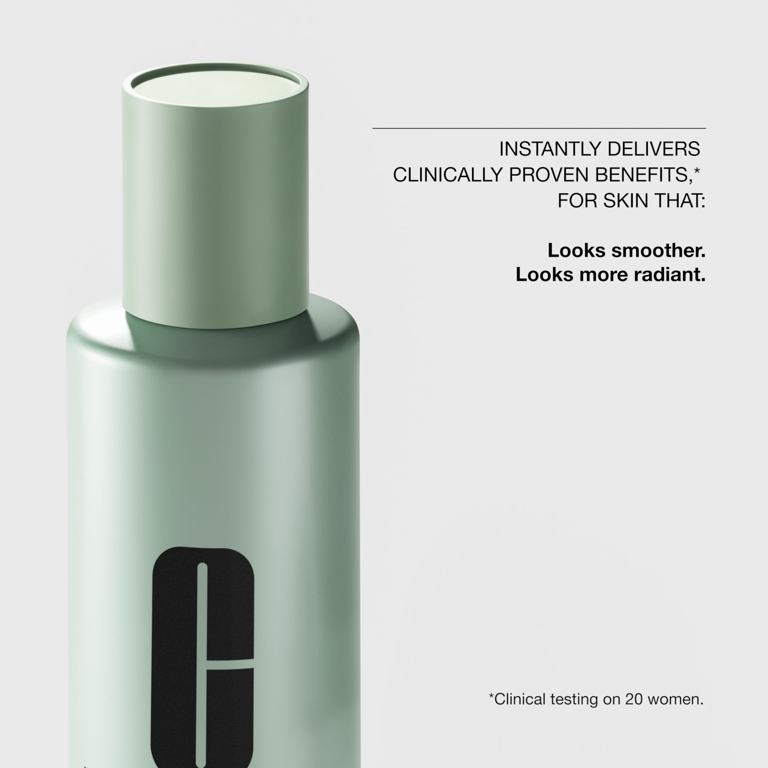 Clinique close-up label showing formula details and sensitive-skin benefit